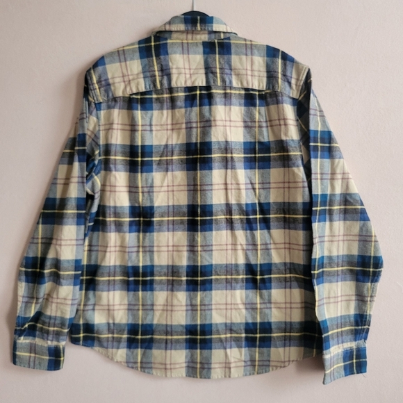 Lucky Brand Brushed Twill Plaid Long Sleeve Utility Shirt Size L - Picture 9 of 10